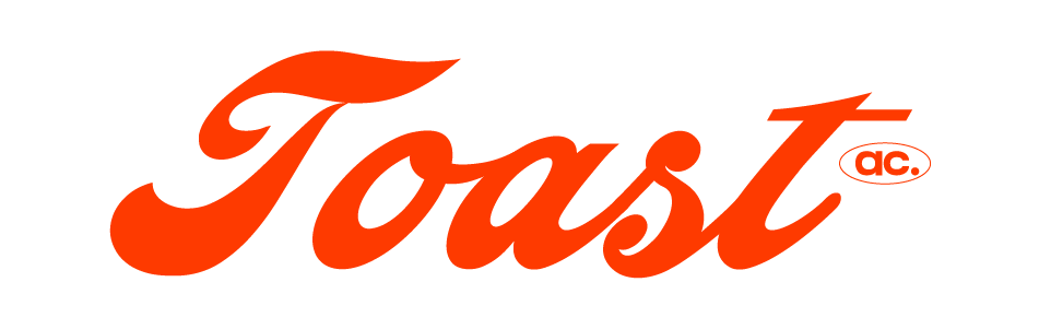 Toast — laranja sobre preto
